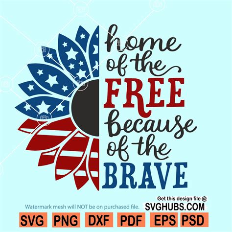 Home Of The Free Because Of The Brave Logo Auctionssno