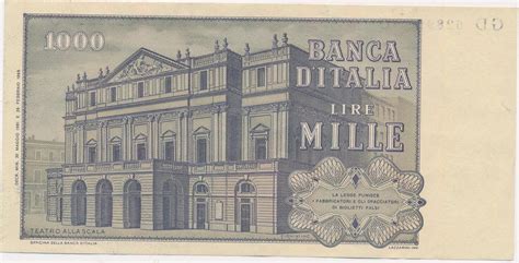 Italien Lire Banknote Geldschein Lire Mille Banca D Italia