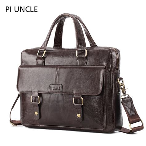 Piuncle Malet N De Piel Aut Ntica Para Hombre Bolso Grande De Mano