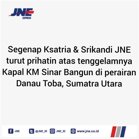 JNE Express On Twitter Kabar Duka Menyelimuti Para Keluarga Korban