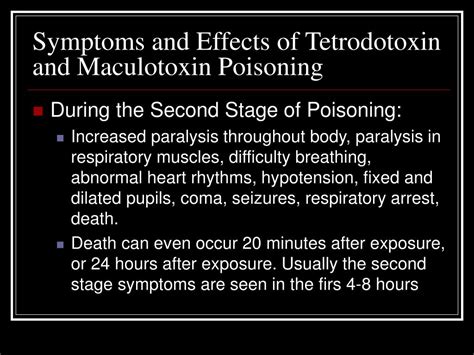 Ppt Tetrodotoxin And Maculotoxin Powerpoint Presentation Free