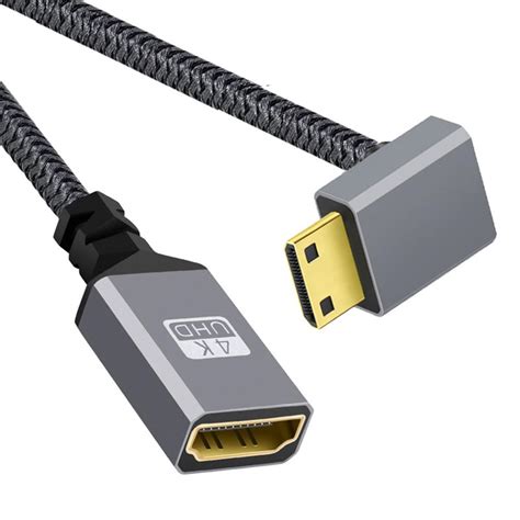 Amazon Xiwai 4K MINI HDMI 1 4 Male 90 Degree Down Angled To HDMI