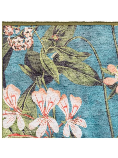 Passiflora Kingfisher Rug By Clarke Clarke The Rugs Warehouse