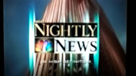 Nbc Nightly News 1999 2007 2015 Good Evening Im Tom Brokaw With Nbc Nightly News Youtube