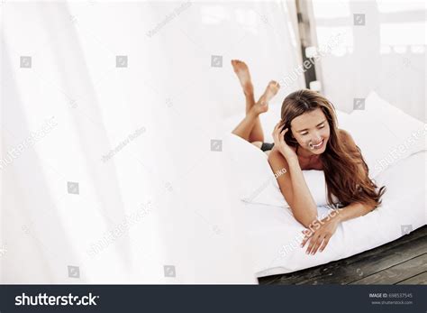 Bikini Model Beautiful Sexy Brunette Girl Stock Photo Shutterstock