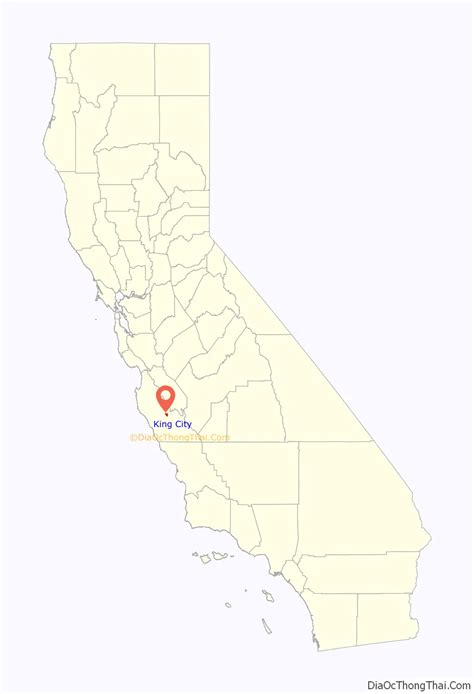 Map of King City, California - Thong Thai Real