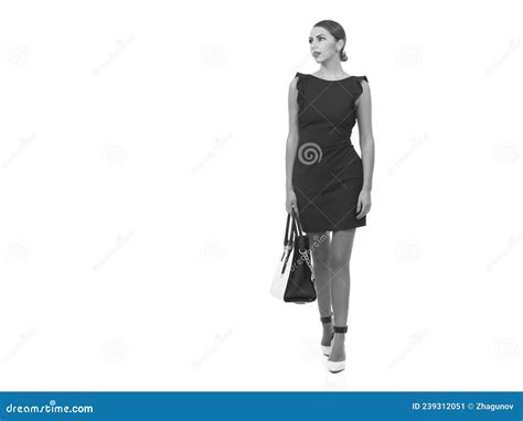 Jeune Femme De Mode En Robe Noire Image Stock Image Du Cheveu