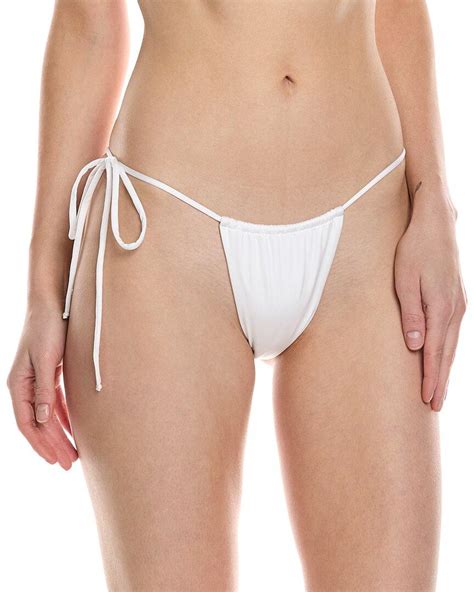 Monica Hansen Bond Girl Side Tie String Bikini Bottom In White Lyst