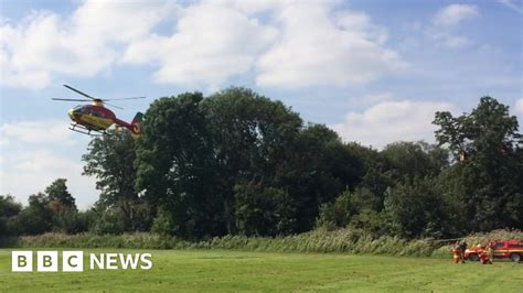 Plane Crashes Into Trees After Take Off At Salford Airport Bbc News