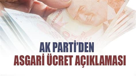 AK Parti den asgari ücret açıklaması