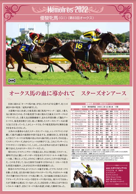 優駿牝馬オークス2023 ポスター＆レープロ Jra競馬サイン読み＜g1＞