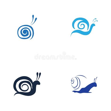 Snail Logo Vector Design Illustration Template Stock Vector