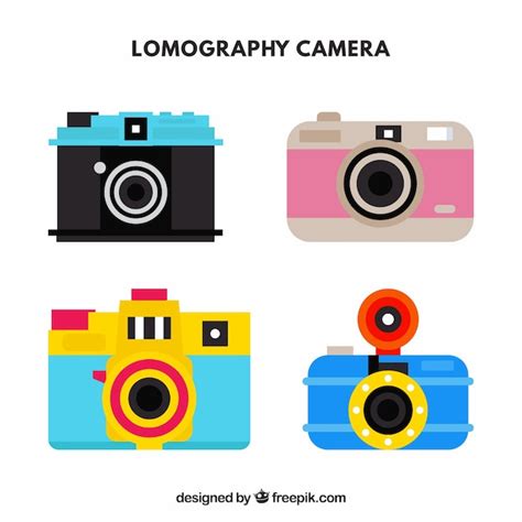 Free Vector Colorful Camera Collection