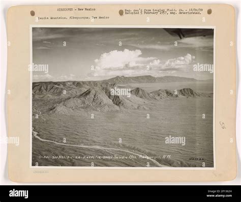 New Mexico - Sandia Mountains, Aerial Photograph Stock Photo - Alamy