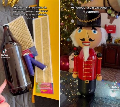 Two Pictures One With A Nutcracker And The Other Has A Message In Spanish