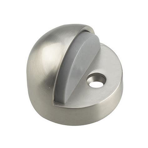 Butoir de porte en forme de dôme haut nickel brossé 45 mm x 35 mm de