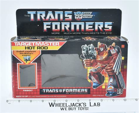 Hot Road Targetmaster EMPTY BOX Vintage G Transformers Action Figure Wheeljack S Lab