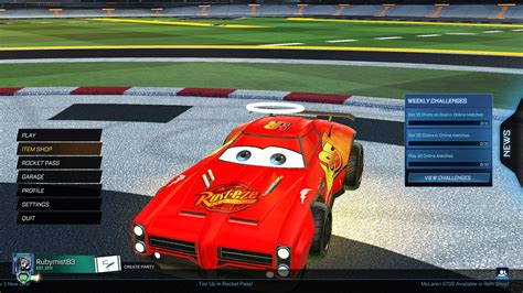 Got lightning McQueen In rocket league. Took me 6-7 hours but I got it ...