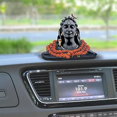 HAVEU Adiyogi For Car Dashboard Size 3 Inch Adiyogi Shiva Statue For