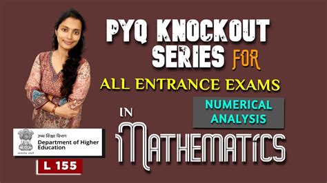 Pyq Knockout Series Numerical Methods L 155 Entrance Exams Csir