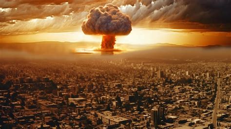 Premium AI Image | Nuke explosion Atomic bomb explode with giant cloud ...