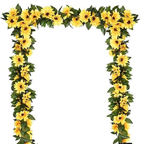 Buy Dearhouse Pack Artificial Sunflower Garland Silk Sunflower Vine