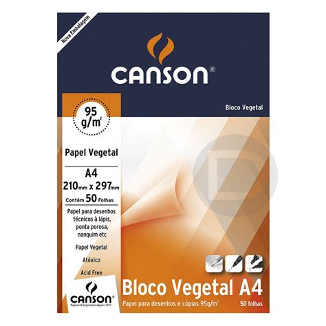 Bloco Papel Canson Vegetal A G Folhas Faz A Boa