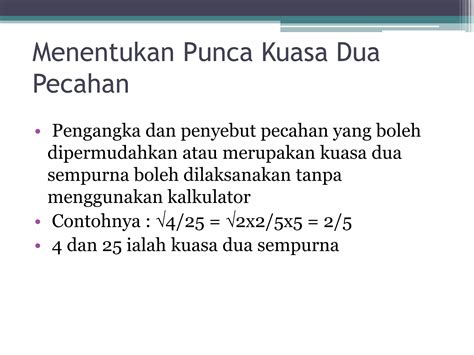 Kuasa Dua Punca Kuasa Dua Kuasa Tiga Dan Punca Kuasa Tigapptxpptx