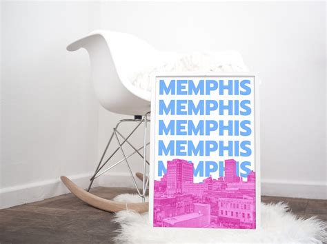 Memphis Print Memphis Wall Art Memphis Art Print Memphis Etsy