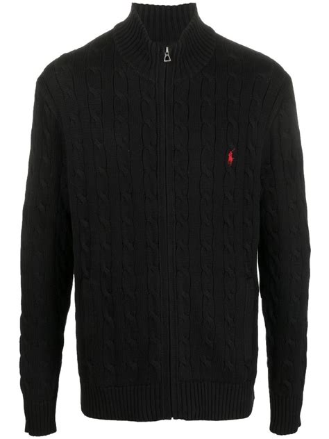 Polo Ralph Lauren Cable Knit Half Zip Sweater Farfetch