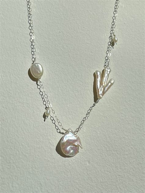 Silver Olema Necklace | Perlas