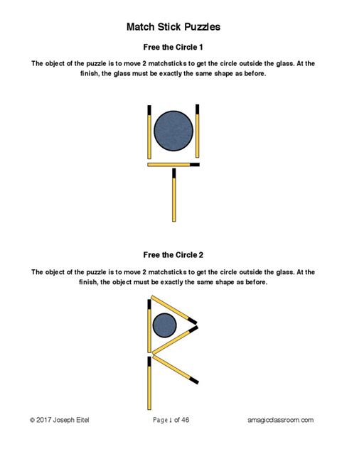 Matchstick Puzzles | PDF | Elementary Geometry