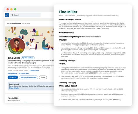 Linkedin Resume Builder Create A Resume From Your Linkedin Profile Teal