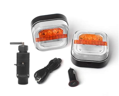 12 24v Magnetic Wireless Led Trailer Tail Lights Kit With 7 Pin Plug Waterproof Magnetic Track