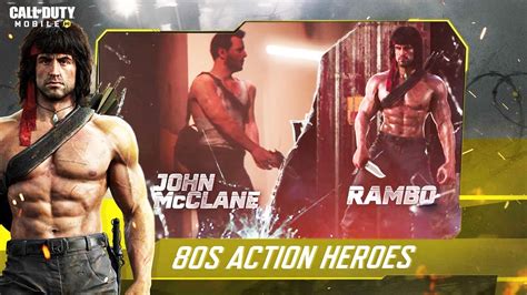 Call Of Duty Mobile 80s Action Heroes John Rambo And John Mcclane Youtube