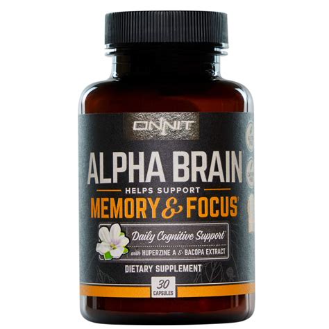 ONNIT Alpha Brain 90ct Premium Nootropic Brain Supplement Focus