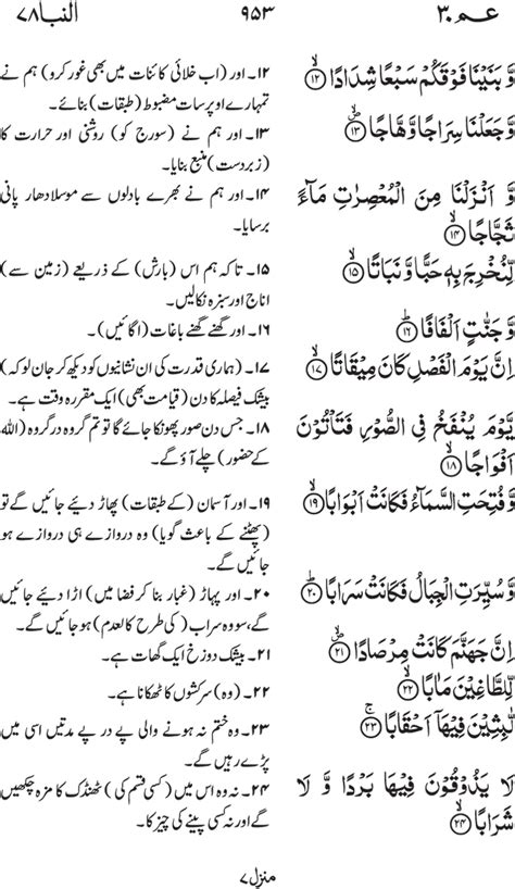 78 Surah An Naba With Urdu Translation