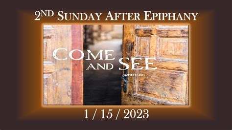 Nd Sunday After Epiphany Service Recording Youtube