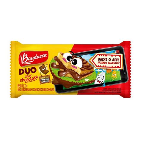 BOLINHO DUO CHOCOLATE BAUDUCCO 27G Deskontão Atacado