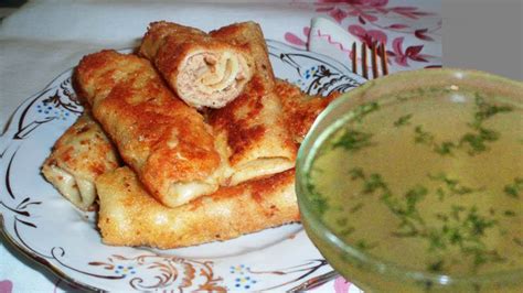 Блинчики с мясом. - YouTube