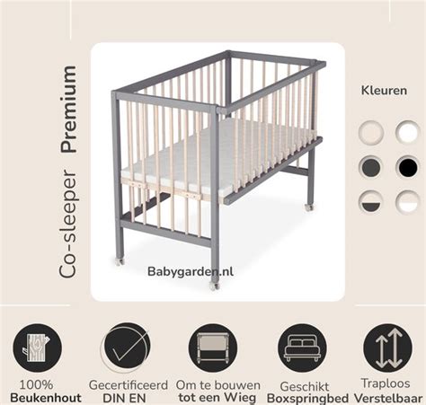 Cododo Premium Berceau lit bébé XL 90x55 cm avec matelas bois