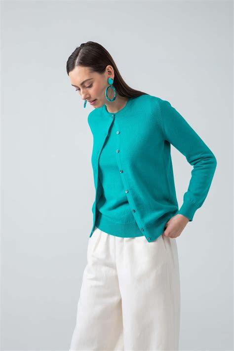 Turqouise Teal Casual Cardigans Jade Tunic Tops Cold Blouse Long