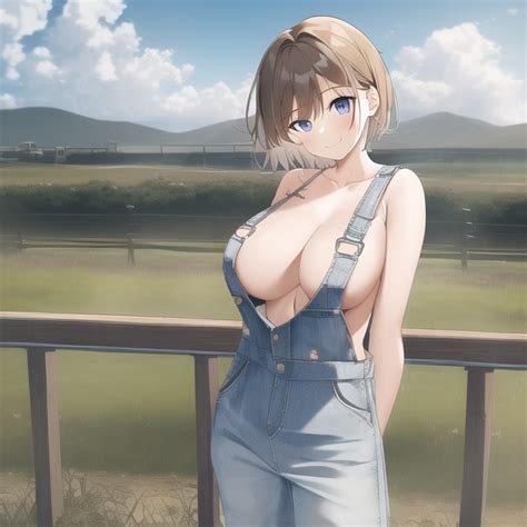 Rule 34 Ai Generated Country Girl Cute Large Breasts Looking At Viewer Overalls Smiling 7578164