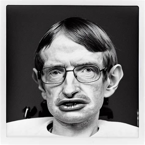 Mugshot Portrait Of Stephen Hawking Taken In The Stable Diffusion