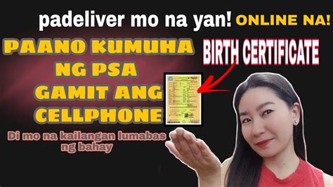 Paano Kumuha Ng Psa Birth Certificate Sa Online Gamit Ang Cellphone