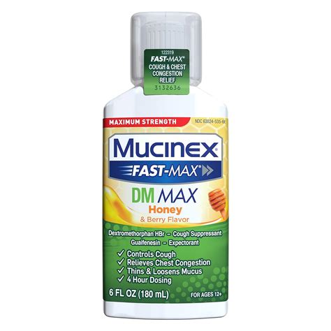 Amazon.com : Mucinex Fast-Max Maximum Strength DM MAX, Symptom Relief