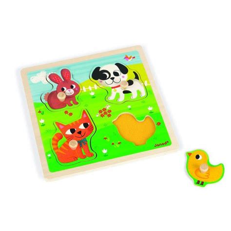 Puzzle Tactile Mes Premiers Animaux Puzzle Pour Enfant JANOD