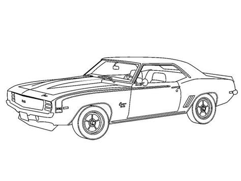 Car And Truck Coloring Pages Chevy Camaro 1969 Cars Coloring Pages Old School Cars Truck