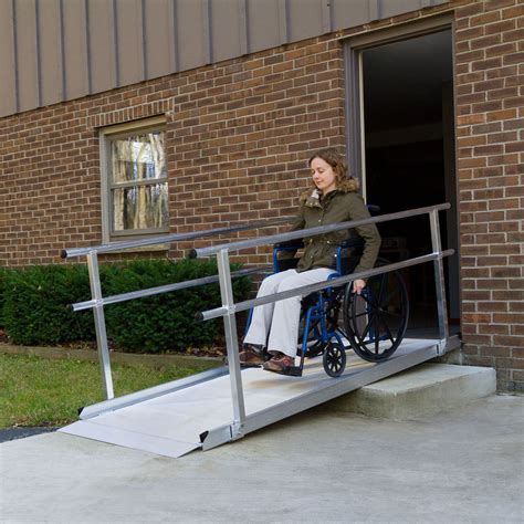 Silver Spring Wheelchair Access Ramp W Handrails 5 Ft Extended Lg