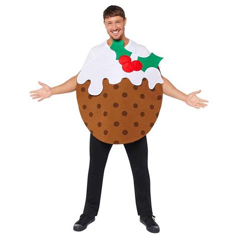 Unisex Christmas Pudding Adult Costume Party Delights